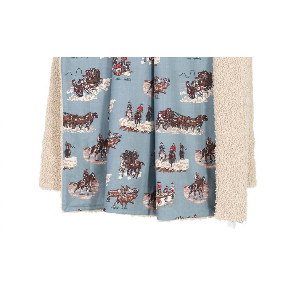 NEW TASHA POLIZZI women's the settler throw in blue